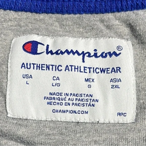 CHAMPION Royal Blue Sweatshirt with Monochromatic Logo - Picture 7 of 8